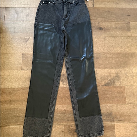 Avec Les Filles Denim - Avec Les Filles Black and Gray Straight Leg Jeans